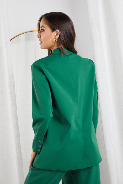 Green hot sale blazer style