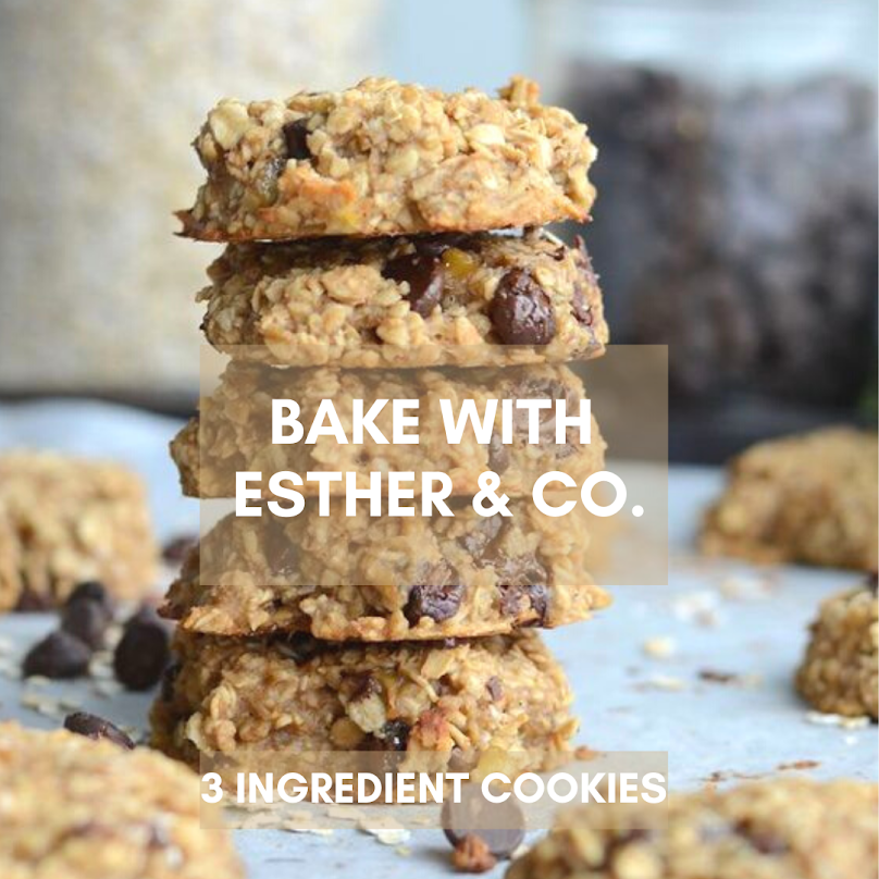 EASY 3 INGREDIENT COOKIE RECIPE-ESTHER & CO.