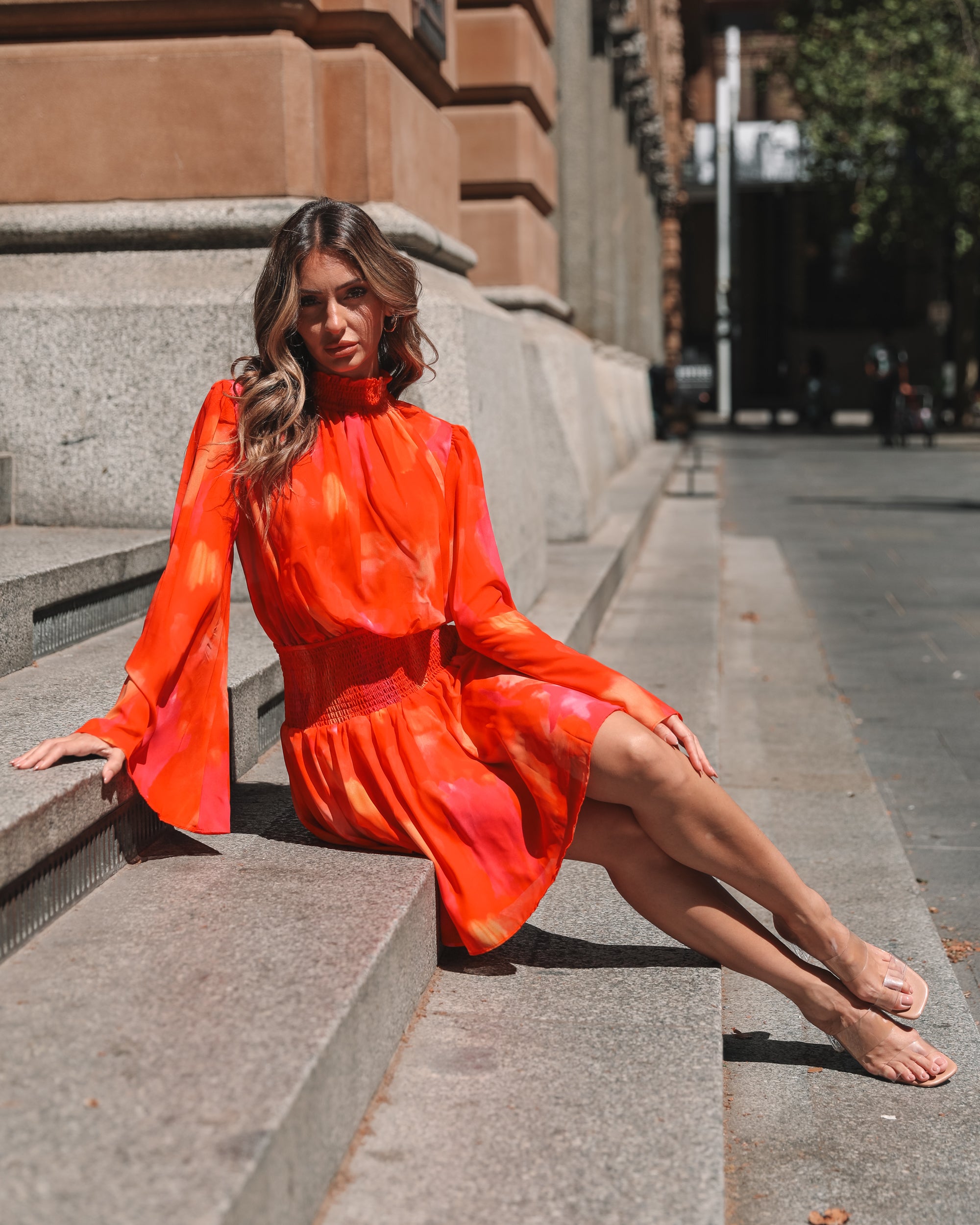 Orange dress hot