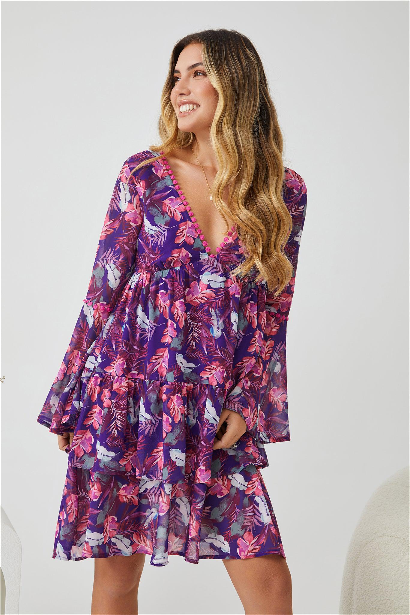 Coast adella full on sale midi dress purple