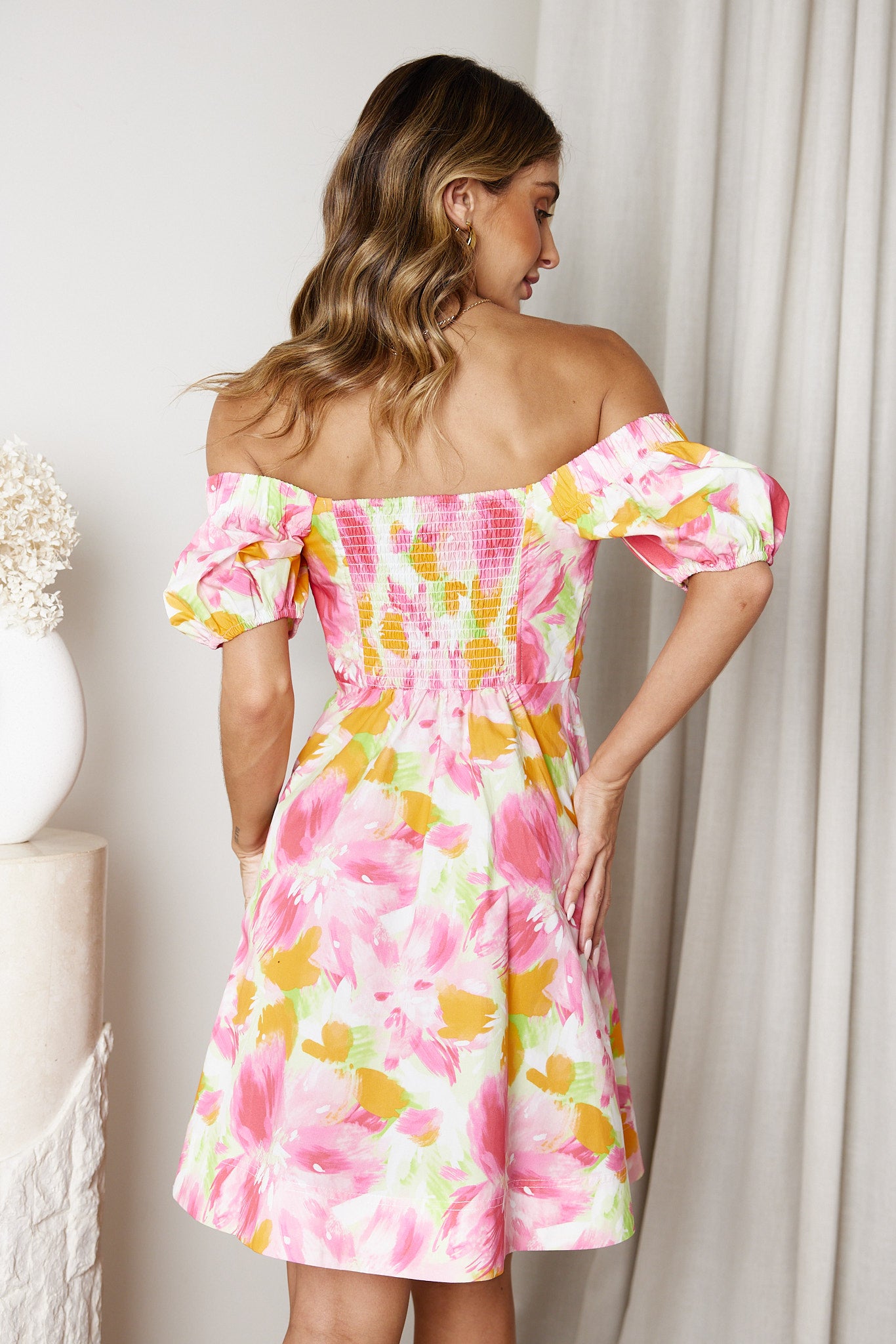 Nalissa Dress Neon Floral