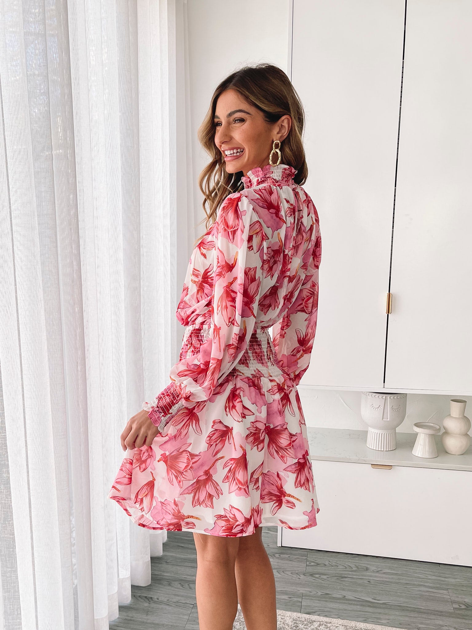 Neary Dress Pink Floral