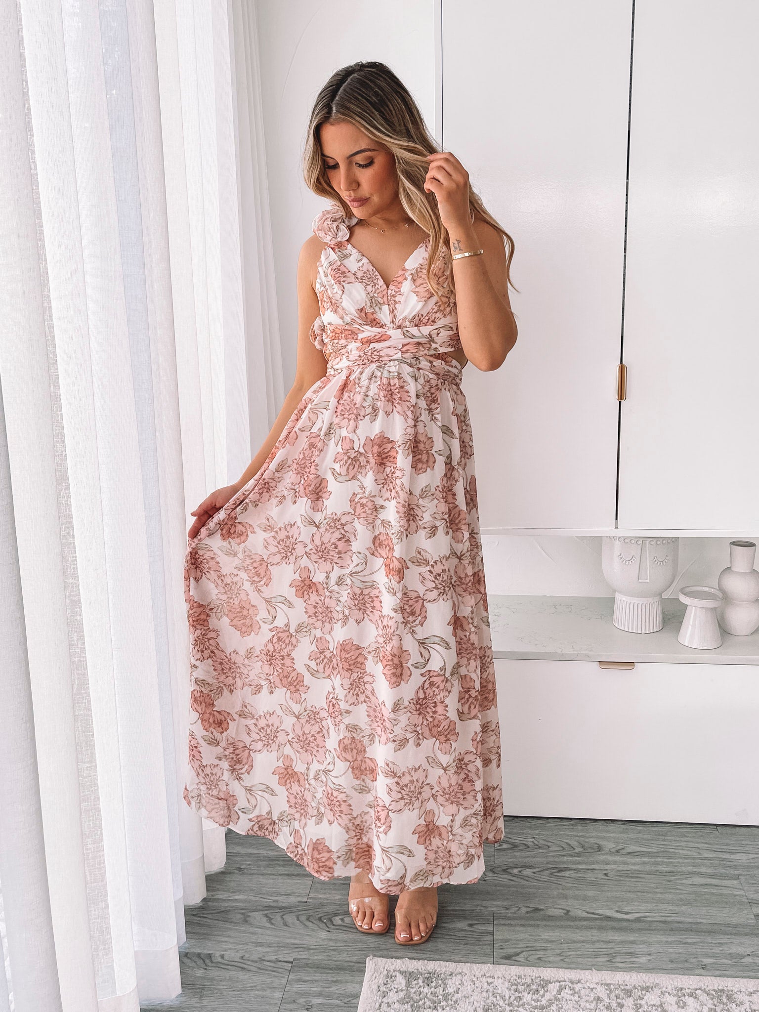 Beautiful long floral dresses hotsell