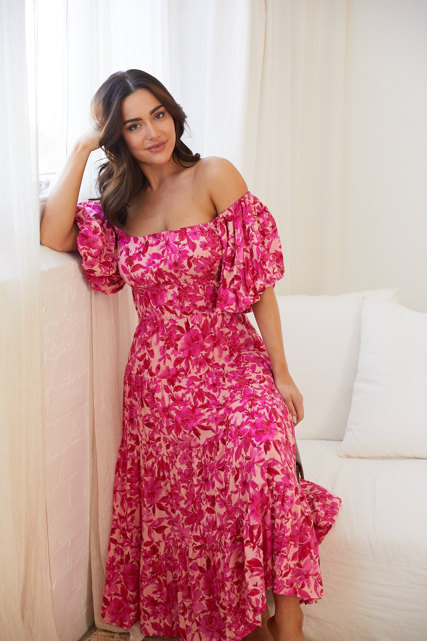 Esther Co. Avrille Dress Pink Floral ESTHER CO